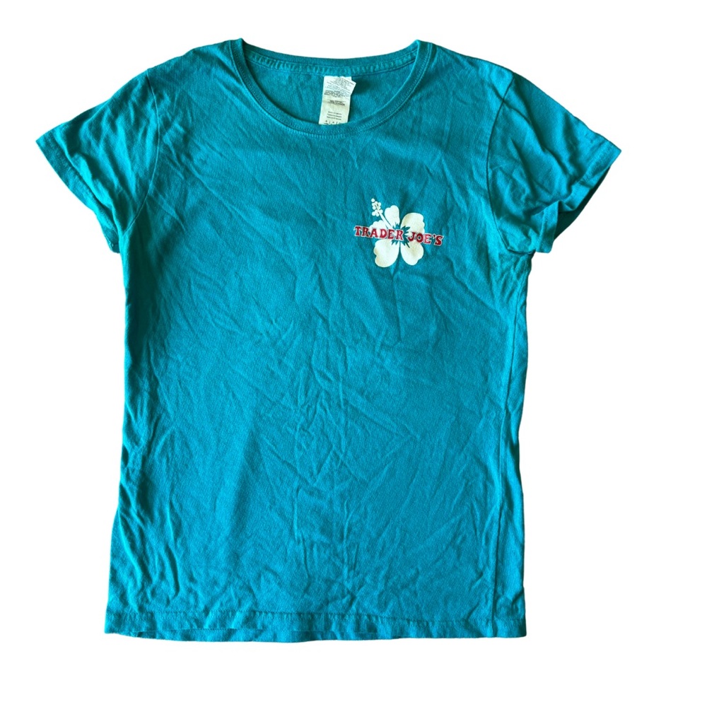 Blue Short Sleeve Crew Neck Tee with Paw Print